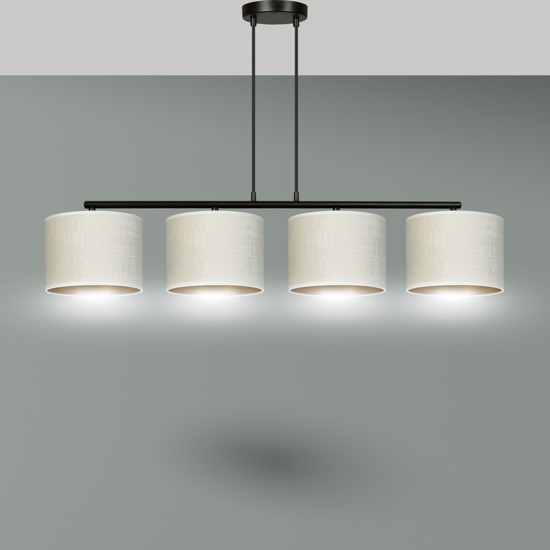 Hilde 100cm Beige loftslampe Fra Emibig Lighting - Den enkle konstruktion og elegante farvesammens&aelig;tning g&oslash;r Hilde til et alsidigt valg, der passer ind i mange forskellige rum og stilarter.