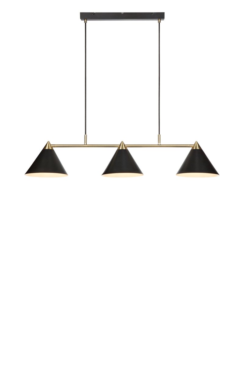 Klint 98cm Sort loftslampe Fra Markslöjd - Det stilrene design af Monika Mulder gør lampen til et smukt indslag over spisebordet eller i køkkenet.