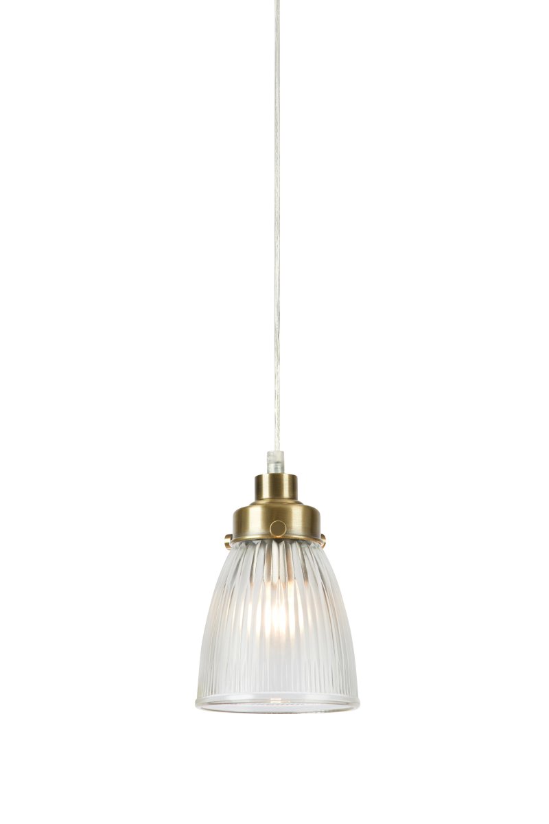 Bellis Ø10 Transparent/antik messing vindueslampe Fra Markslöjd - Vinduslampe i transparent glas med fine detaljer i antik messingfinish - en tidl&oslash;s kombination, der giver en varm og im&oslash;dekommende f&oslash;lelse i vinduet eller et hj&oslash;rne.