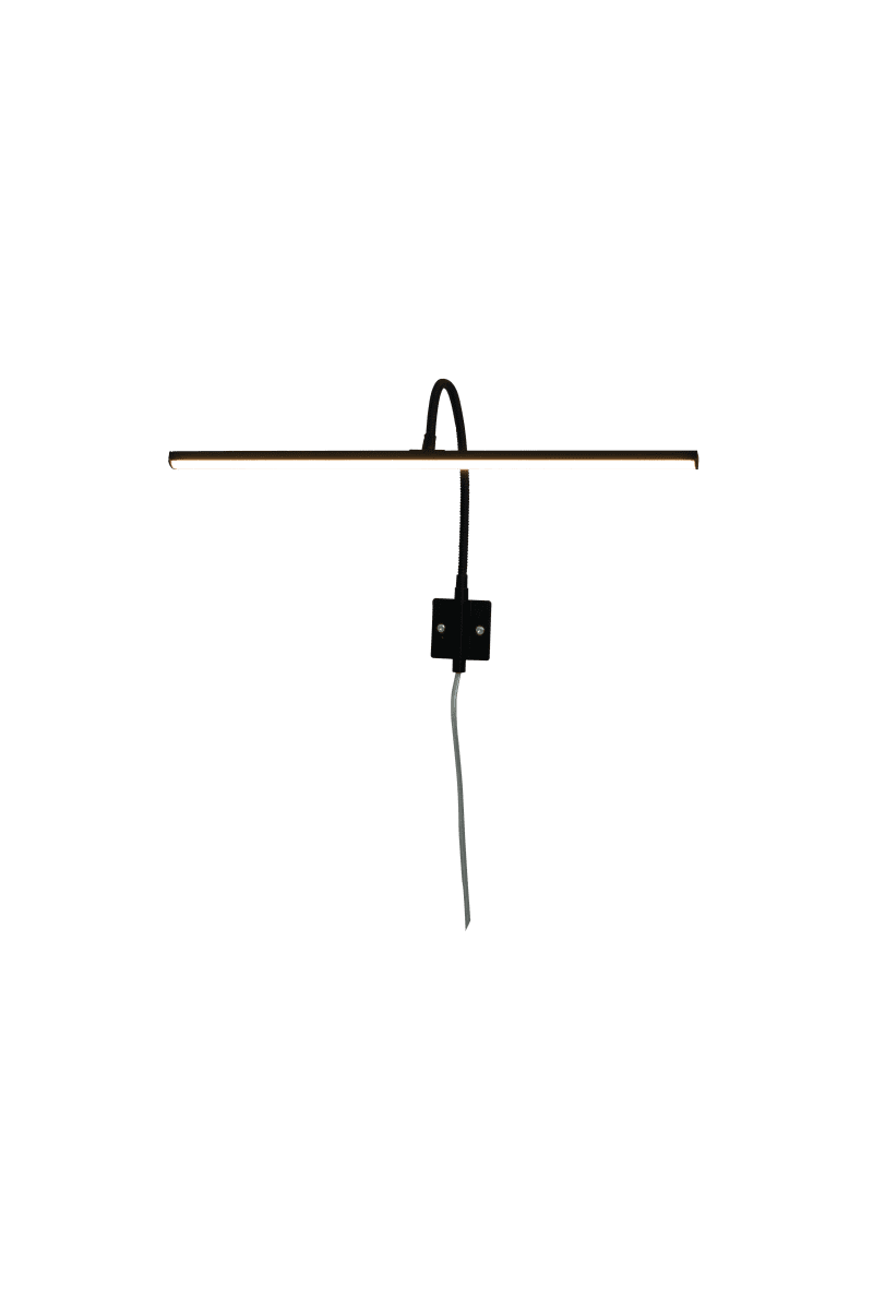 Miro 40cm Sort Fra Aneta Lighting - Lampen kan monteres på væg, direkte på billedramme eller top&aring; hylde eller skab.