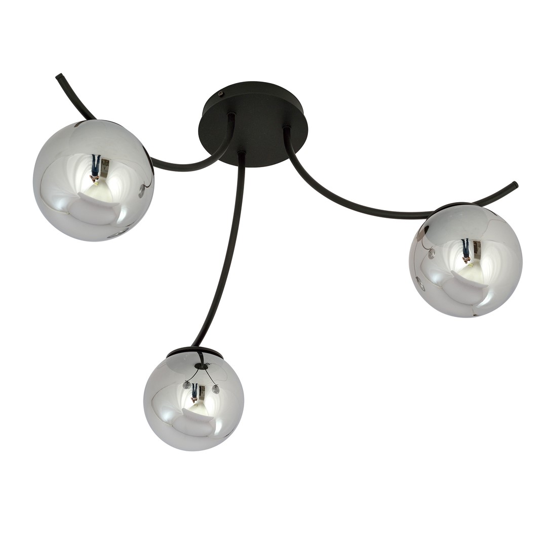 Boston Ø65 Sort/røget plafond Fra Emibig Lighting - Boston er en bedst s&aelig;lgende serie af moderne loftslamper, der passer perfekt ind i b&aring;de moderne og mere traditionelle interi&oslash;rer.