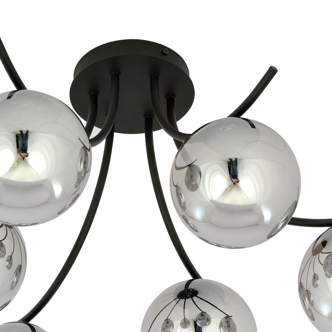Boston Ø60 Sort/røget plafond Fra Emibig Lighting - Boston er en bedst s&aelig;lgende serie af moderne loftslamper, der passer perfekt ind i b&aring;de moderne og mere traditionelle interi&oslash;rer.