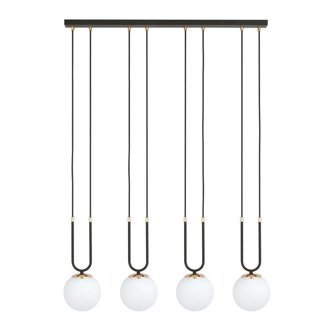 Glam 92cm Sort loftslampe Fra Emibig Lighting - De tilf&oslash;jer en eksklusiv og atmosf&aelig;risk atmosf&aelig;re til rummet og udstr&aring;ler b&aring;de elegance og sofistikering.
