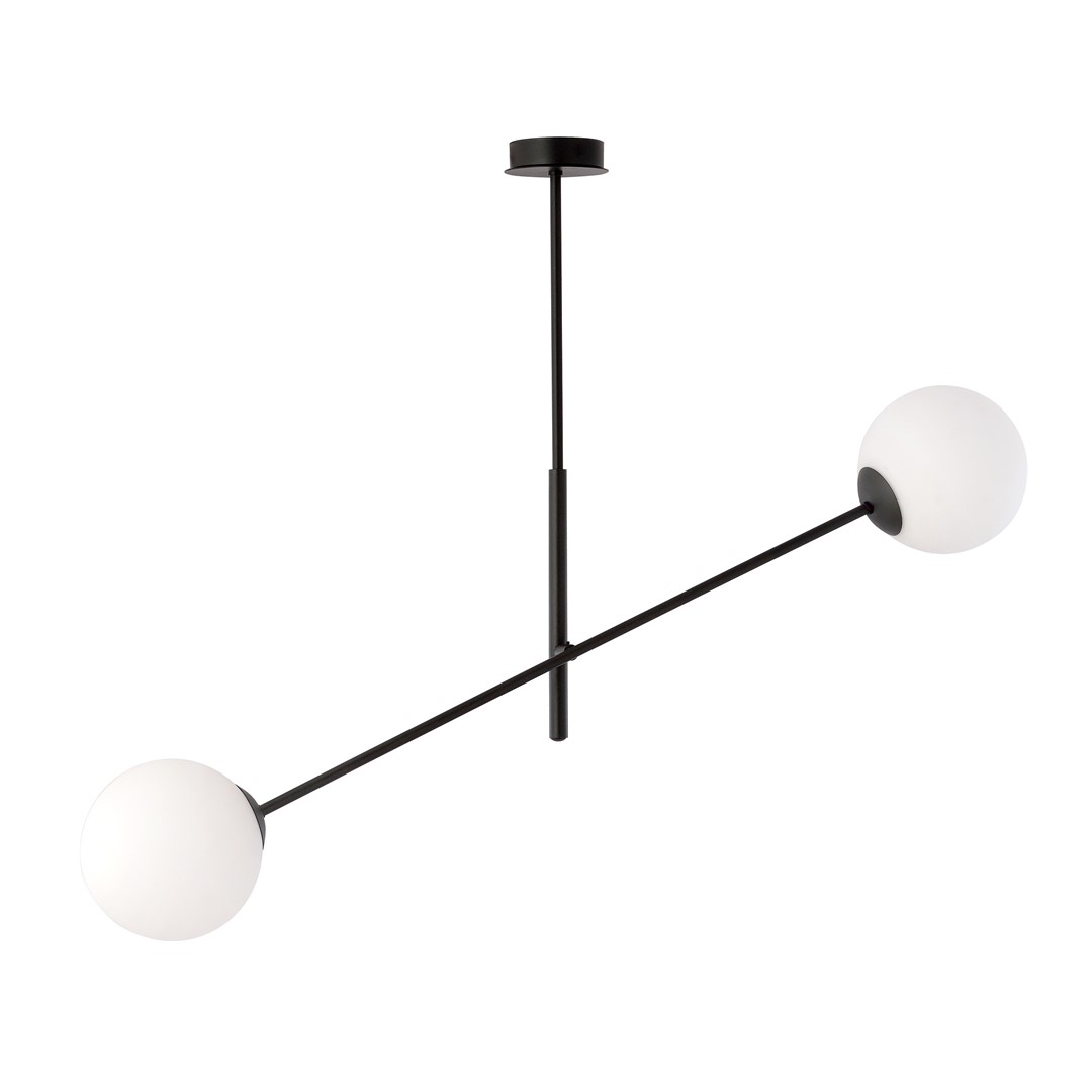 Linear 102cm Hvid loftslampe Fra Emibig Lighting - De tynde glaskupler tilf&oslash;jer elegance og lethed, mens det minimalistiske design giver effektivt lys over st&oslash;rre omr&aring;der og smelter problemfrit ind i forskellige milj&oslash;er.