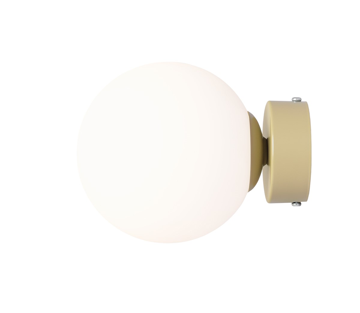 Ball Ø15 Beige væglampe Fra Artera - Det kompakte design gør den perfekt til mindre rum, samtidig med at den tilføjer en moderne elegance til din væg.