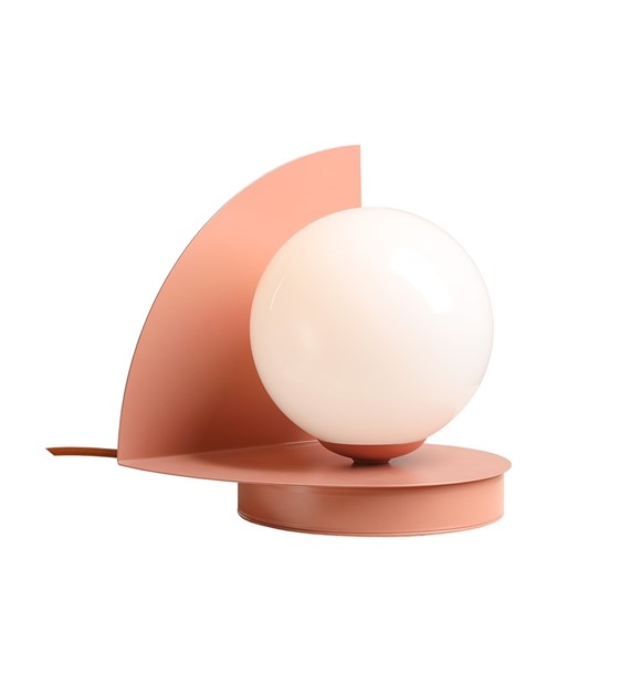 Loop 20cm Koral bordlampe Fra Artera - Loop er en moderne bordlampe med retro design i en flot koralrosa farve.