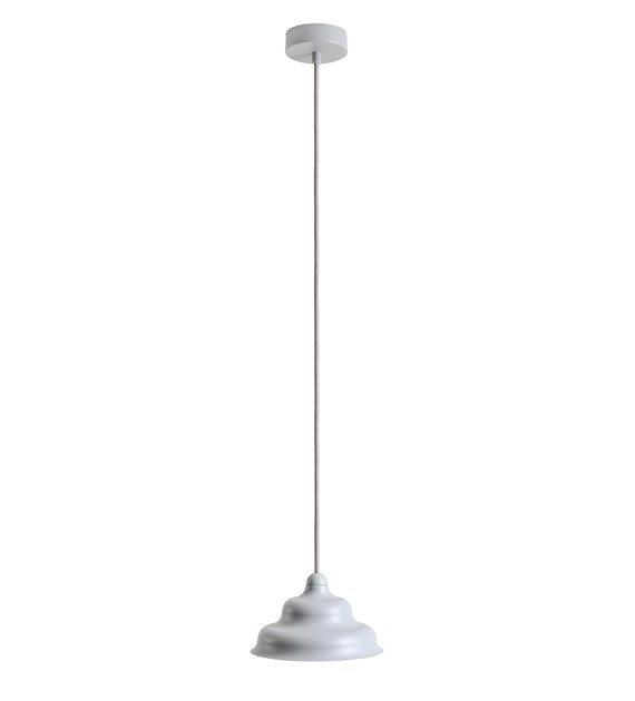 Wave Ø17 Blå loftslampe Fra Artera - Den forvitrede skærm af metal i en mat grå bl&aring; farve giver en flot spredning af lyset nedad, hvilket gør den perfekt til at hænge over spisebordet eller køkkenet.