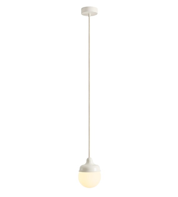Wave Ø17 Cremet hvid loftslampe Fra Artera - Wave er et moderne vedh&aelig;ng med retrodesign lavet af metal og opalglas.