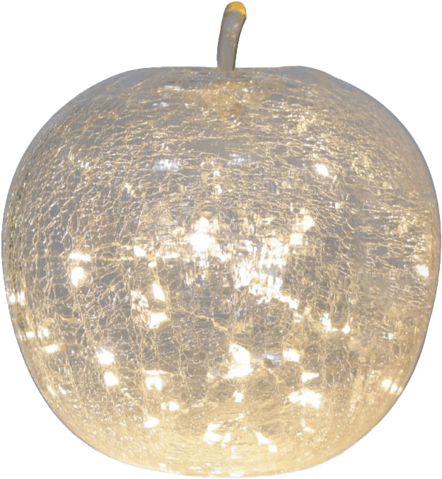 Zoom billede af Äpple 22cm Gennemsigtig bordlampe Fra Pixie Design - Den er udstyret med en timer og en praktisk 5-trins lysd&aelig;mper til at justere lyset efter behov, hvilket g&oslash;r den perfekt til b&aring;de arbejdsbelysning og hyggelig aftenbelysning.