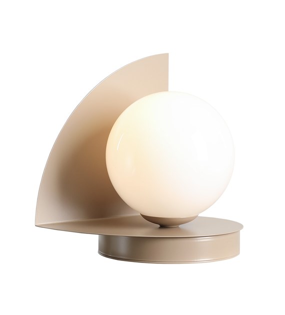 Loop 20cm Beige bordlampe Fra Artera - Loop er en moderne bordlampe med retro design i en flot mat beige farve.