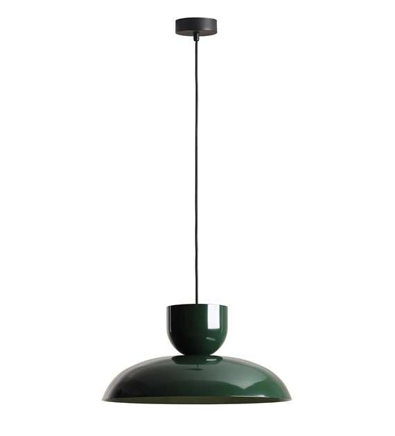 Ella Ø47 Mørkegrøn loftslampe Fra Artera - Med sin bløde, skinnende mørkegrønne farve bliver den et legende og stilfuldt element i interiøret.