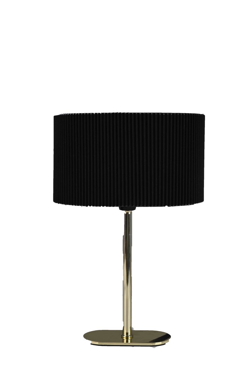 Ove 28cm Guld bordlampe Fra Pixie Design - Leveres med 2m sort ledning med str&oslash;mafbryder og v&aelig;gstik.