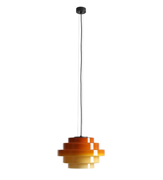Filo Ø36 Orange loftslampe Fra Artera - Filo pendel er en stilfuld loftslampe i orangefarvet glas, der spreder et blødt og behageligt lys.