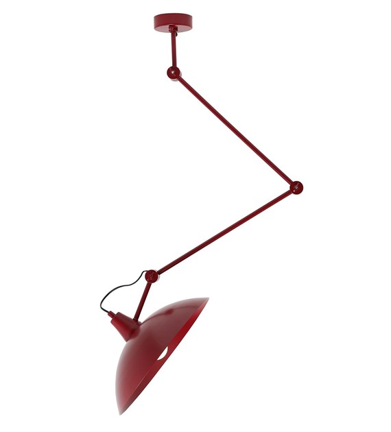 Melos Ø37 Bourgogne loftslampe Fra Artera - Lampen hænger fra loftet i tre led, der kan vinkles præcis, som du ønsker.