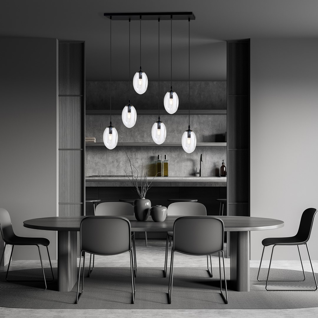 Astral 70cm Gennemsigtig loftslampe Fra Emibig Lighting - Perfekt over spisebordet eller i et åbent rum, hvor lampen kan tage sin plads og blive et naturligt blikfang.