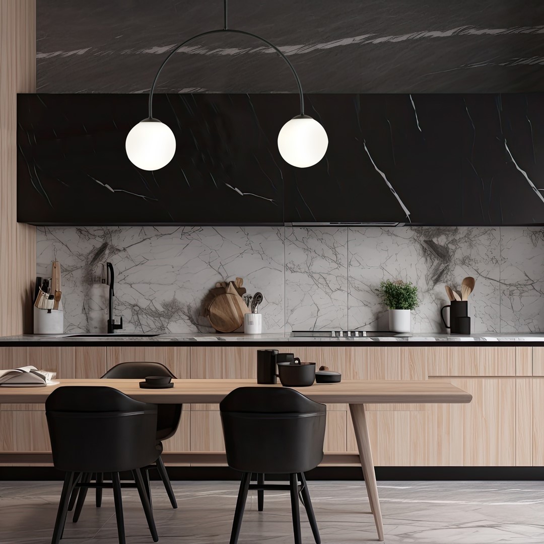 Archi 50cm Sort plafond Fra Emibig Lighting - Opdag en verden af minimalisme og moderne design med Archi loftlampen.