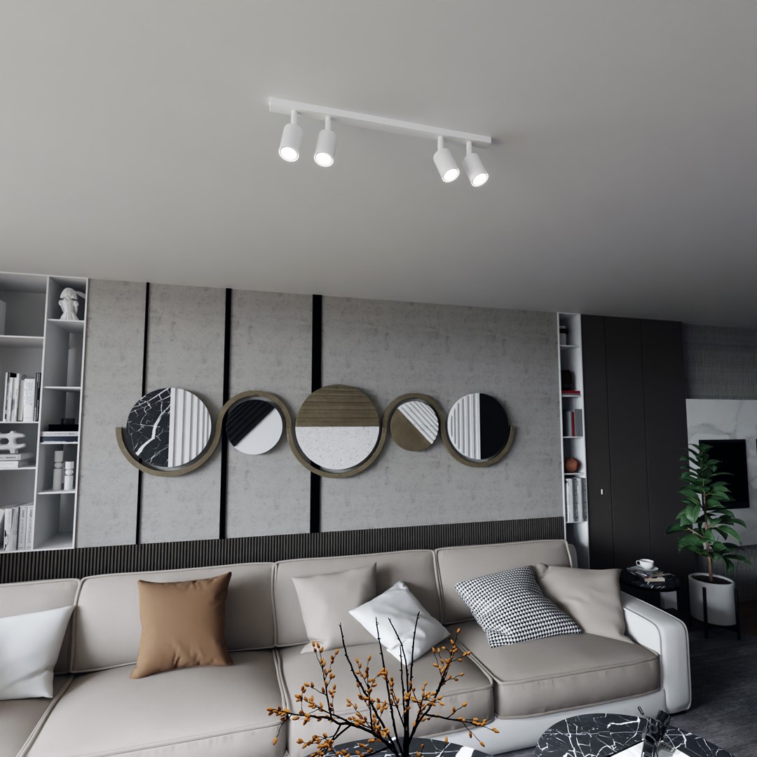 Flash 4 Hvid spotlight Fra Emibig Lighting - Flash-serien er den perfekte løsning til dem, der sætter pris på enkelt design uden at gå på kompromis med kvaliteten.