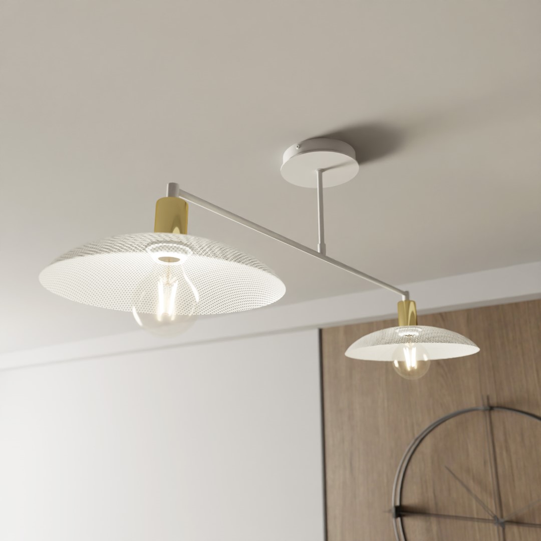 Spirit 100cm Hvid plafond Fra Emibig Lighting - Perfekt til dem, der &oslash;nsker at tilf&oslash;je en industriel &aelig;stetik til deres interi&oslash;rdesign og samtidig skabe en moderne f&oslash;lelse i hvert v&aelig;relse.