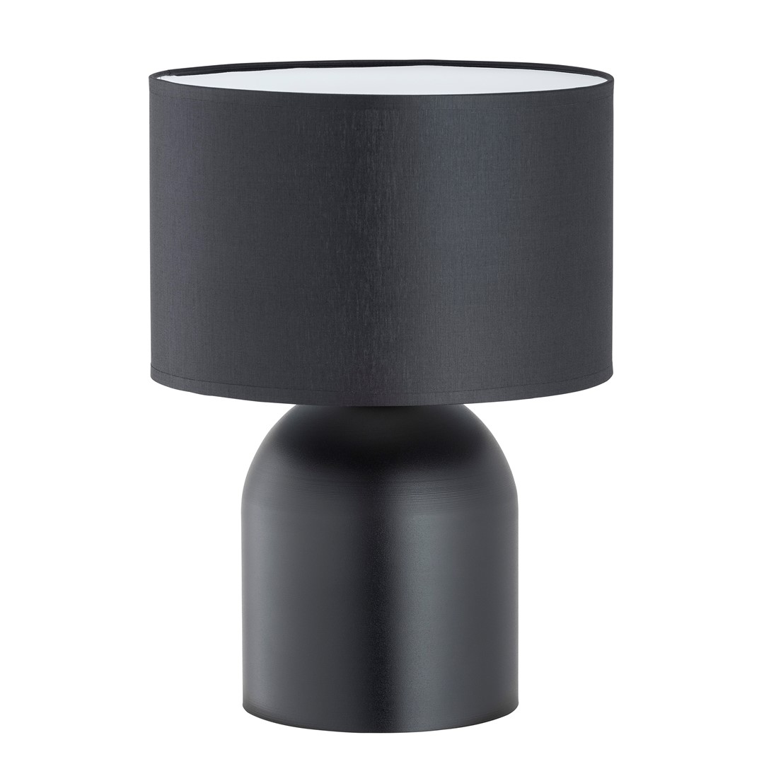 Aspen 35cm Sort bordlampe Fra Emibig Lighting - Metalfoden i kombination med en diskret lampesk&aelig;rm skaber et elegant design, der passer ind i moderne hjem.