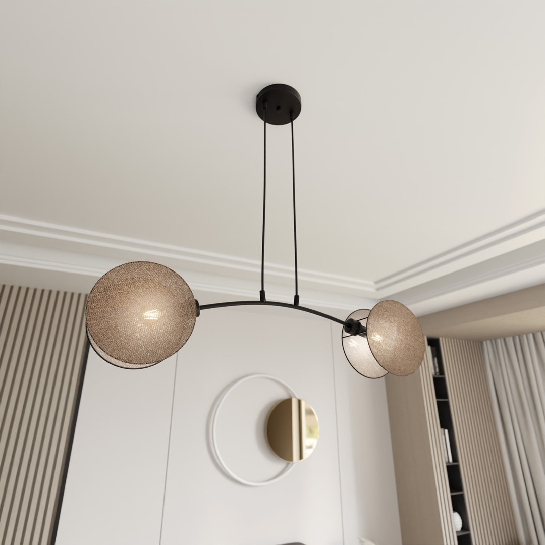 Motif 82cm Natur loftslampe Fra Emibig Lighting - Ved at kombinere moderne form med funktion fungerer lamperne ikke kun som belysning &ndash; men ogs&aring; som et udtryksfuldt designelement.