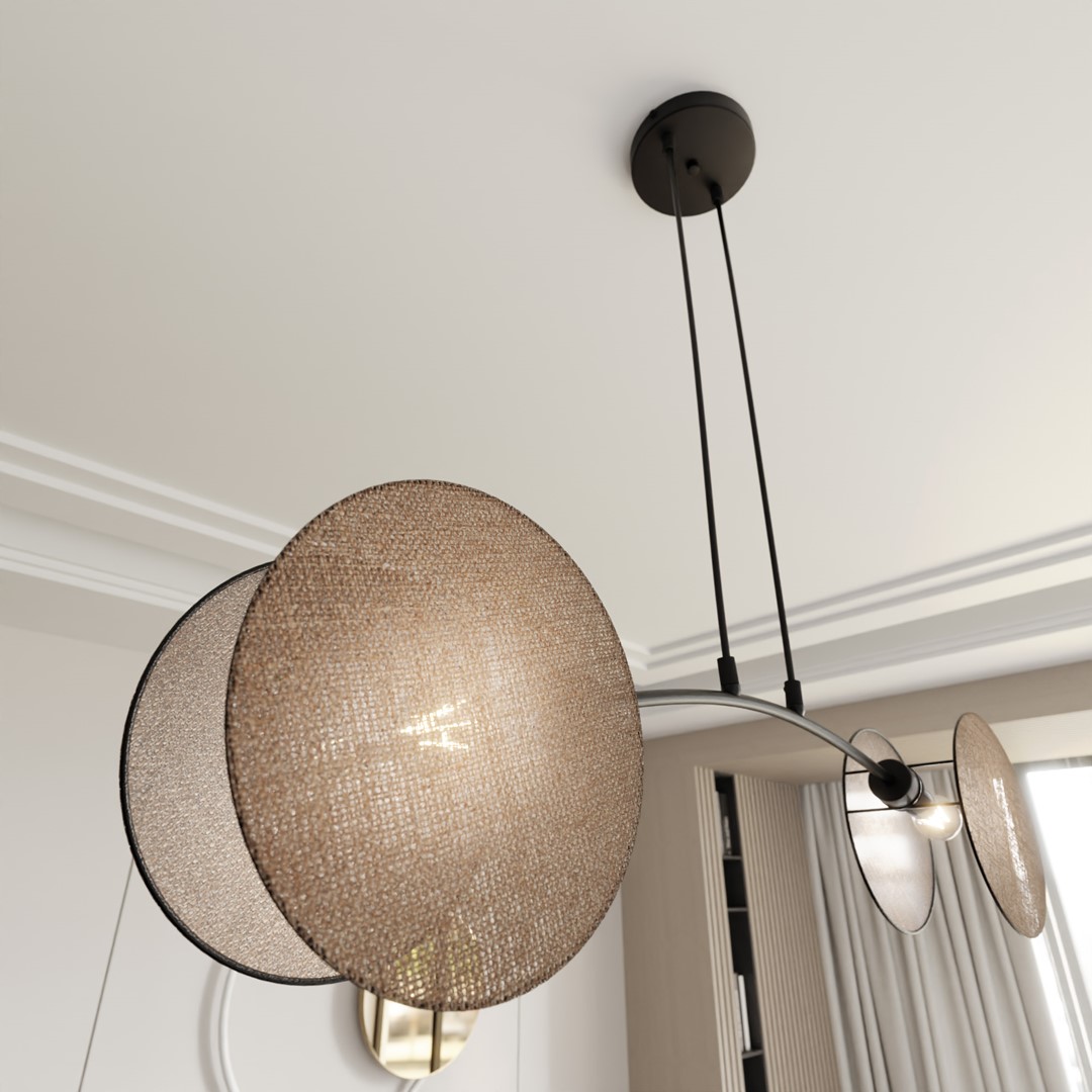 Motif 82cm Natur loftslampe Fra Emibig Lighting - Ved at kombinere moderne form med funktion fungerer lamperne ikke kun som belysning &ndash; men ogs&aring; som et udtryksfuldt designelement.