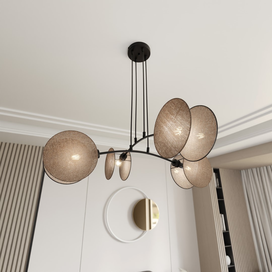 Motif 82cm Natur loftslampe Fra Emibig Lighting - Ved at kombinere moderne form med funktion fungerer lamperne ikke kun som belysning &ndash; men ogs&aring; som et udtryksfuldt designelement.