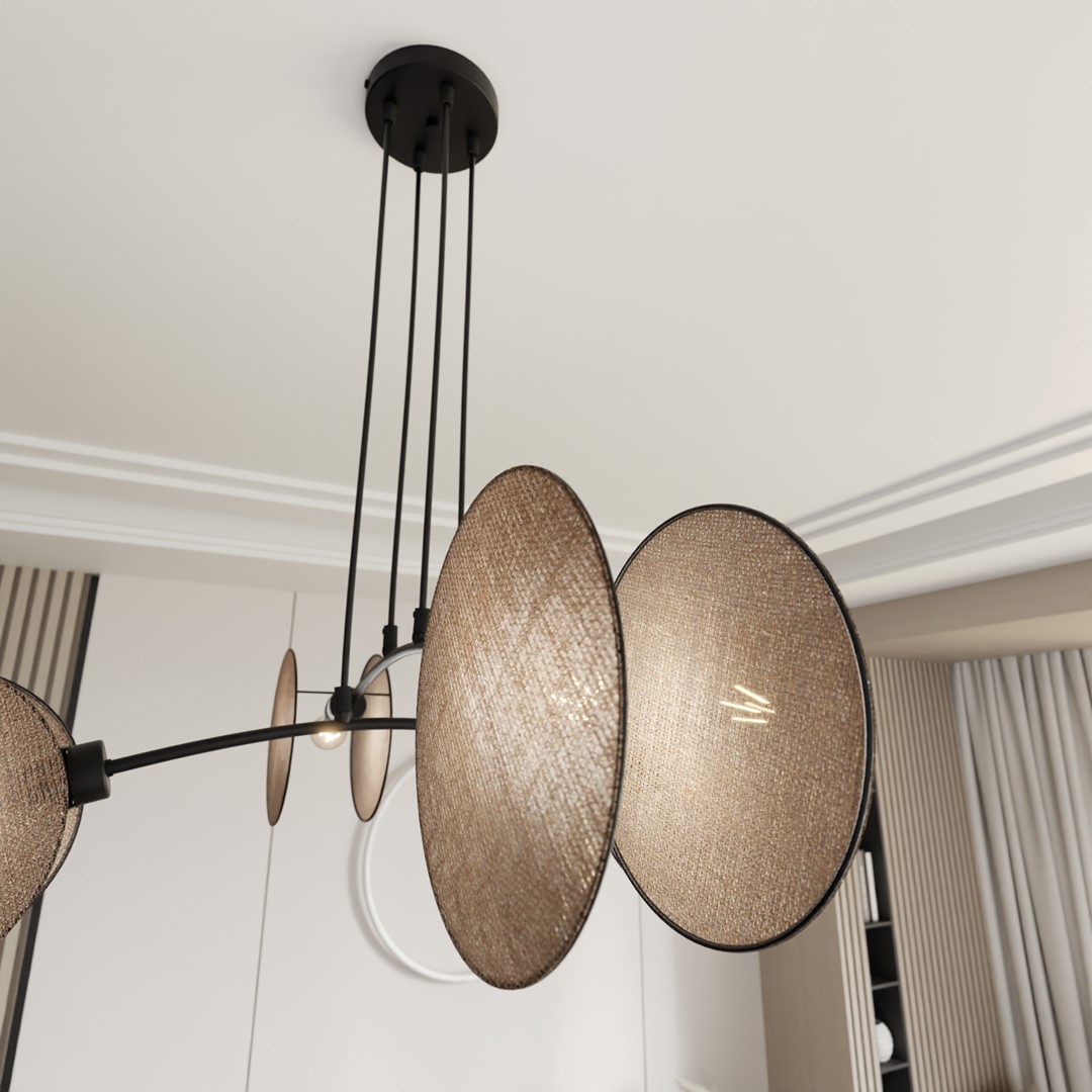 Motif 82cm Natur loftslampe Fra Emibig Lighting - Ved at kombinere moderne form med funktion fungerer lamperne ikke kun som belysning &ndash; men ogs&aring; som et udtryksfuldt designelement.