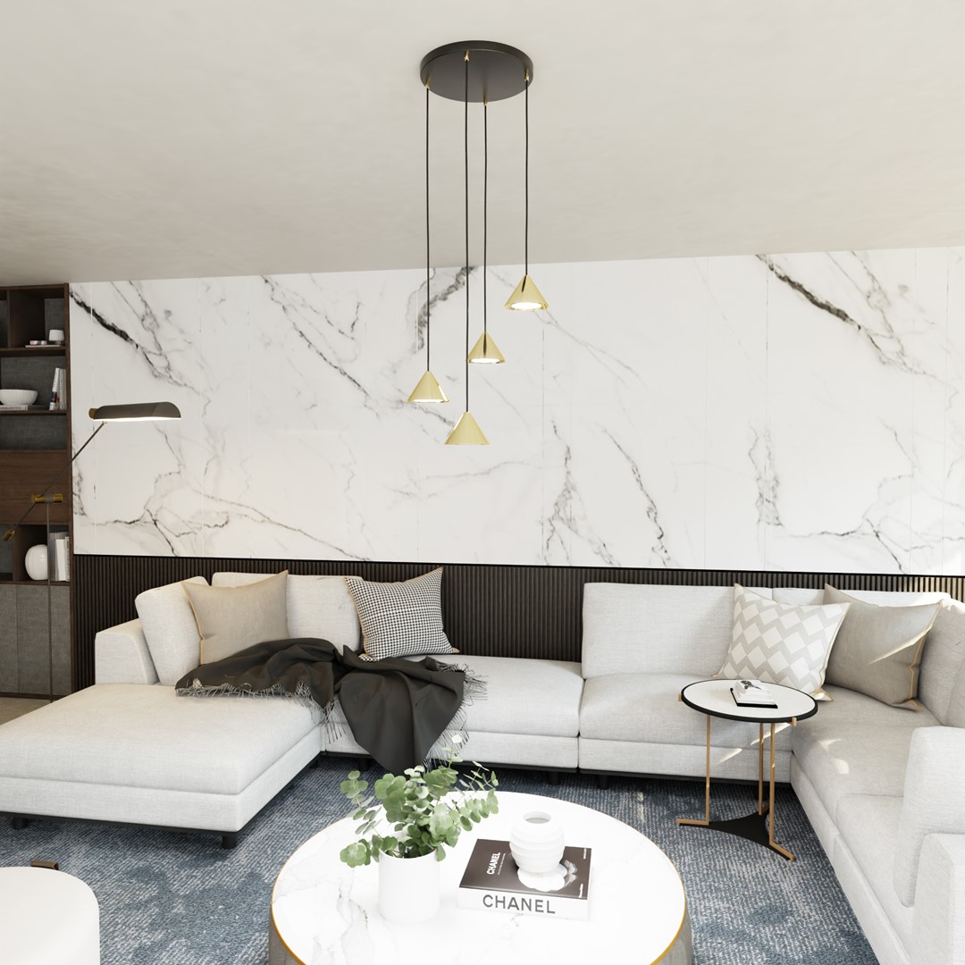 Elit Premium Ø30 Guld loftslampe Fra Emibig Lighting - Elit er et unikt lysarmatur med et moderne og minimalistisk design.