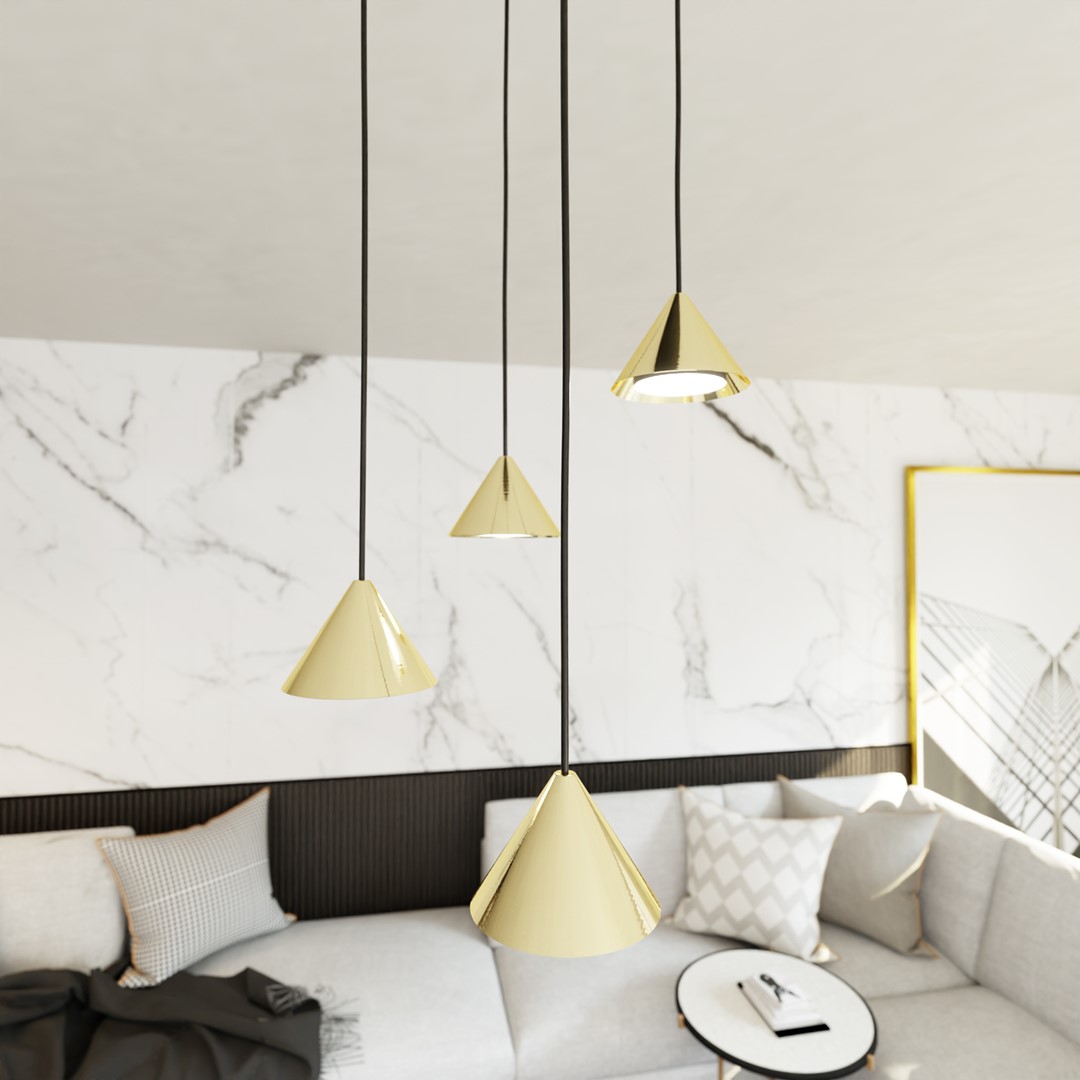 Elit Premium Ø30 Guld loftslampe Fra Emibig Lighting - Elit er et unikt lysarmatur med et moderne og minimalistisk design.