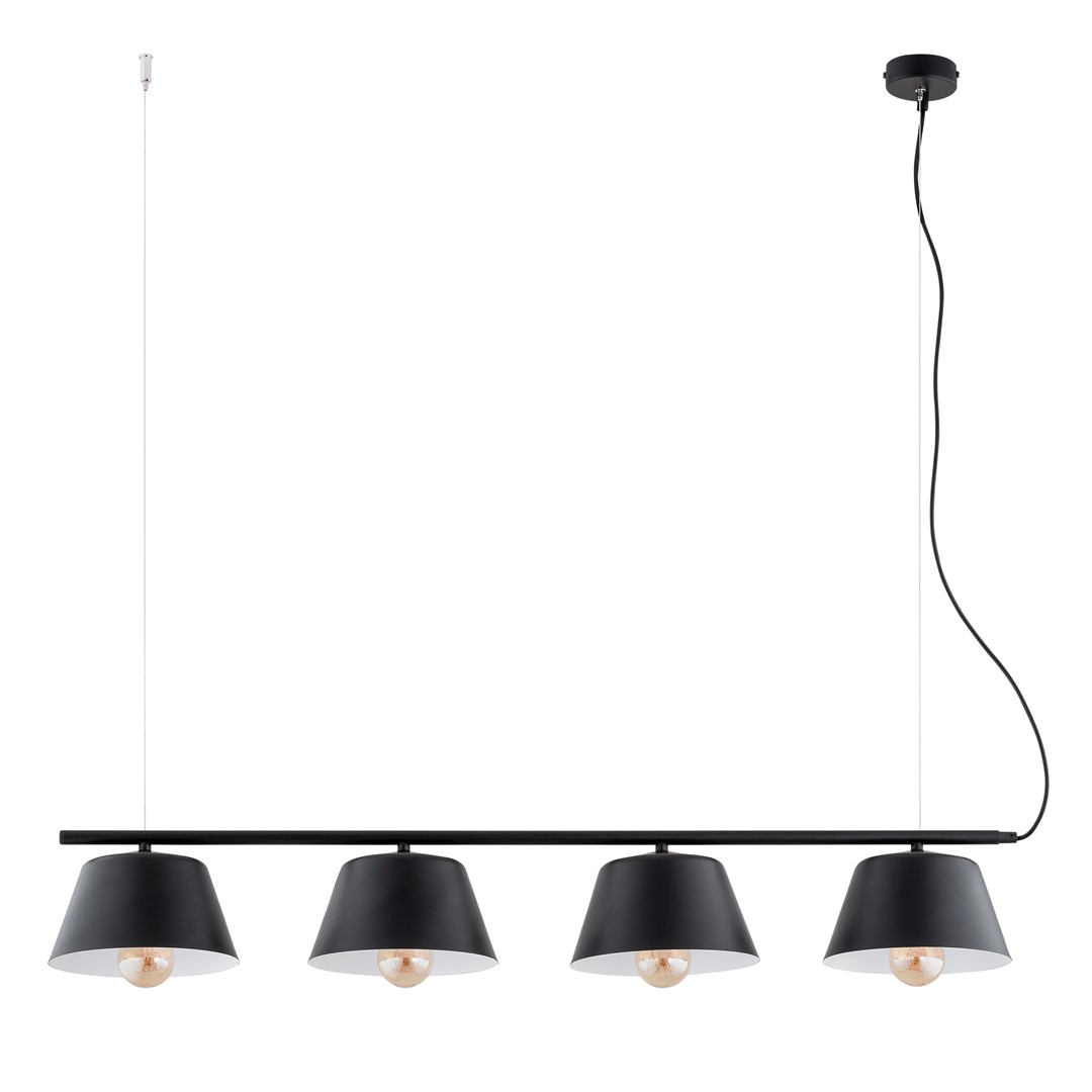 Gelato 100cm Sort loftslampe Fra Emibig Lighting - Det enkle, men elegante design passer ind i moderne interi&oslash;r og giver en f&oslash;lelse af lethed og harmoni.