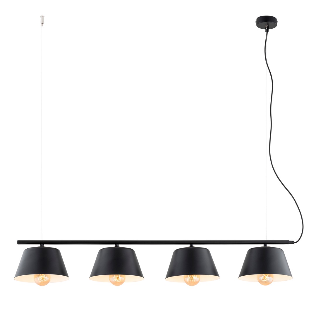 Gelato 100cm Sort loftslampe Fra Emibig Lighting - Det enkle, men elegante design passer ind i moderne interi&oslash;r og giver en f&oslash;lelse af lethed og harmoni.