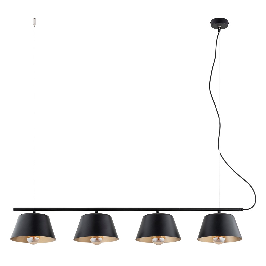 Gelato 100cm Sort loftslampe Fra Emibig Lighting - Det enkle, men elegante design passer ind i moderne interi&oslash;r og giver en f&oslash;lelse af lethed og harmoni.