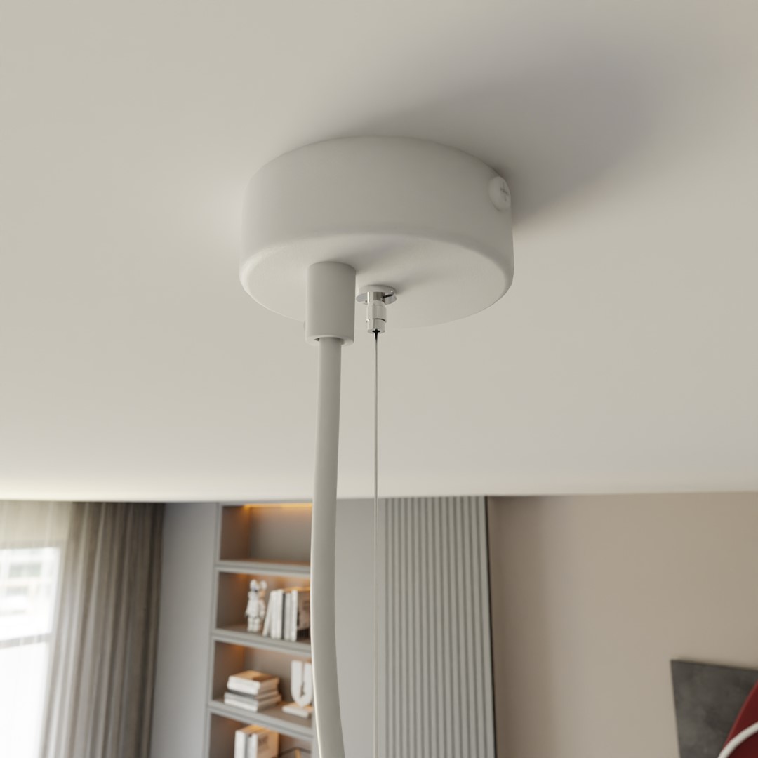 Gelato 100cm Hvid loftslampe Fra Emibig Lighting - Det enkle, men elegante design passer ind i moderne interi&oslash;r og giver en f&oslash;lelse af lethed og harmoni.