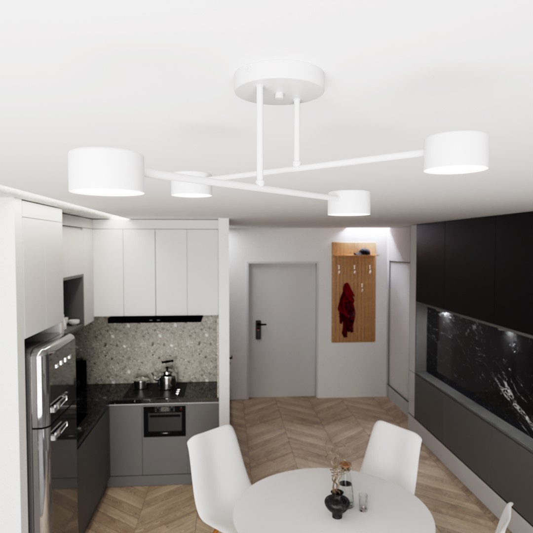 Halo Ø60 Hvid plafond Fra Emibig Lighting - Halo - Denne enest&aring;ende belysning har et moderne og minimalistisk design.