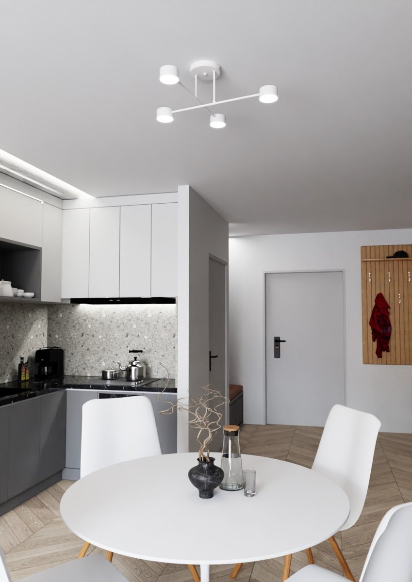 Halo Ø60 Hvid plafond Fra Emibig Lighting - Halo - Denne enest&aring;ende belysning har et moderne og minimalistisk design.