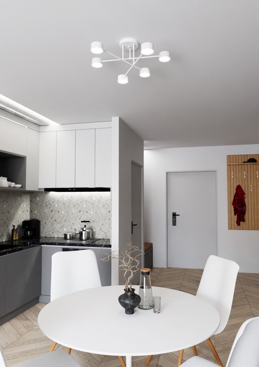 Halo Ø60 Hvid plafond Fra Emibig Lighting - Halo - Denne enest&aring;ende belysning har et moderne og minimalistisk design.