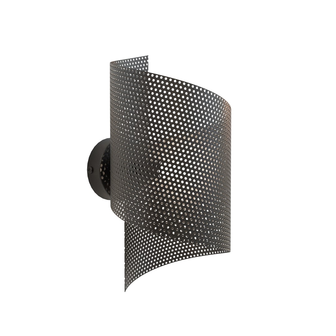 Spiral 30cm Sort væglampe Fra Emibig Lighting - Spiral &ndash; Fremstillet i metalnet, som giver den et utraditionelt og stilrent indtryk.