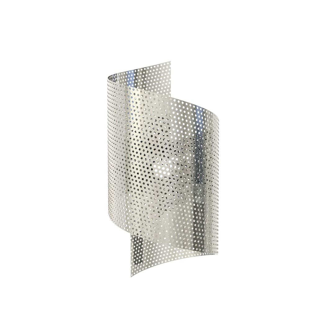 Spiral 30cm Chrom væglampe Fra Emibig Lighting - Spiral &ndash; Fremstillet i metalnet, som giver den et utraditionelt og stilrent indtryk.