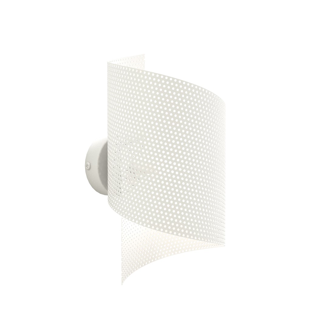 Spiral 30cm Hvid væglampe Fra Emibig Lighting - Spiral &ndash; Fremstillet i metalnet, som giver den et utraditionelt og stilrent indtryk.