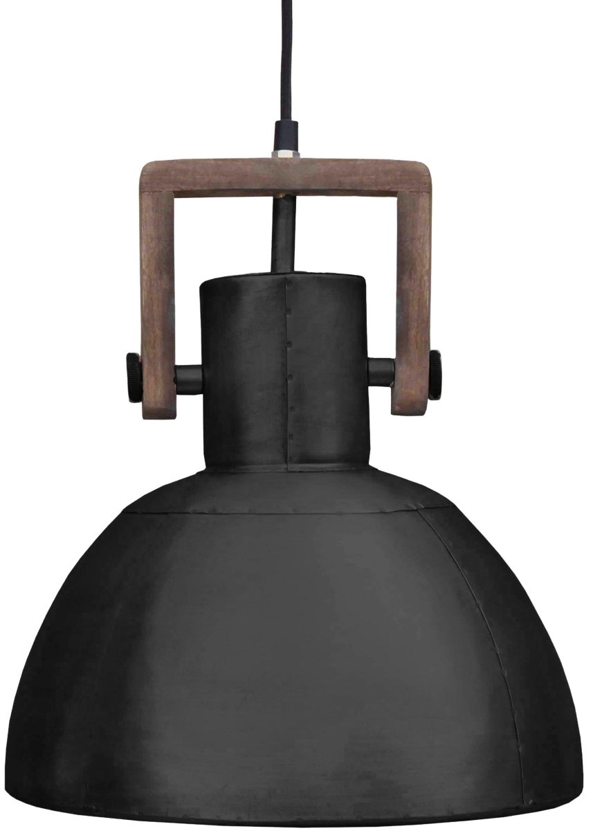 Ashby Ø30 Sort loftslampe Fra PR Home - Loftslampe Ashby single er en del af Ashby-serien, som har en industriel stil, hvor tr&aelig;; og metal blandes.