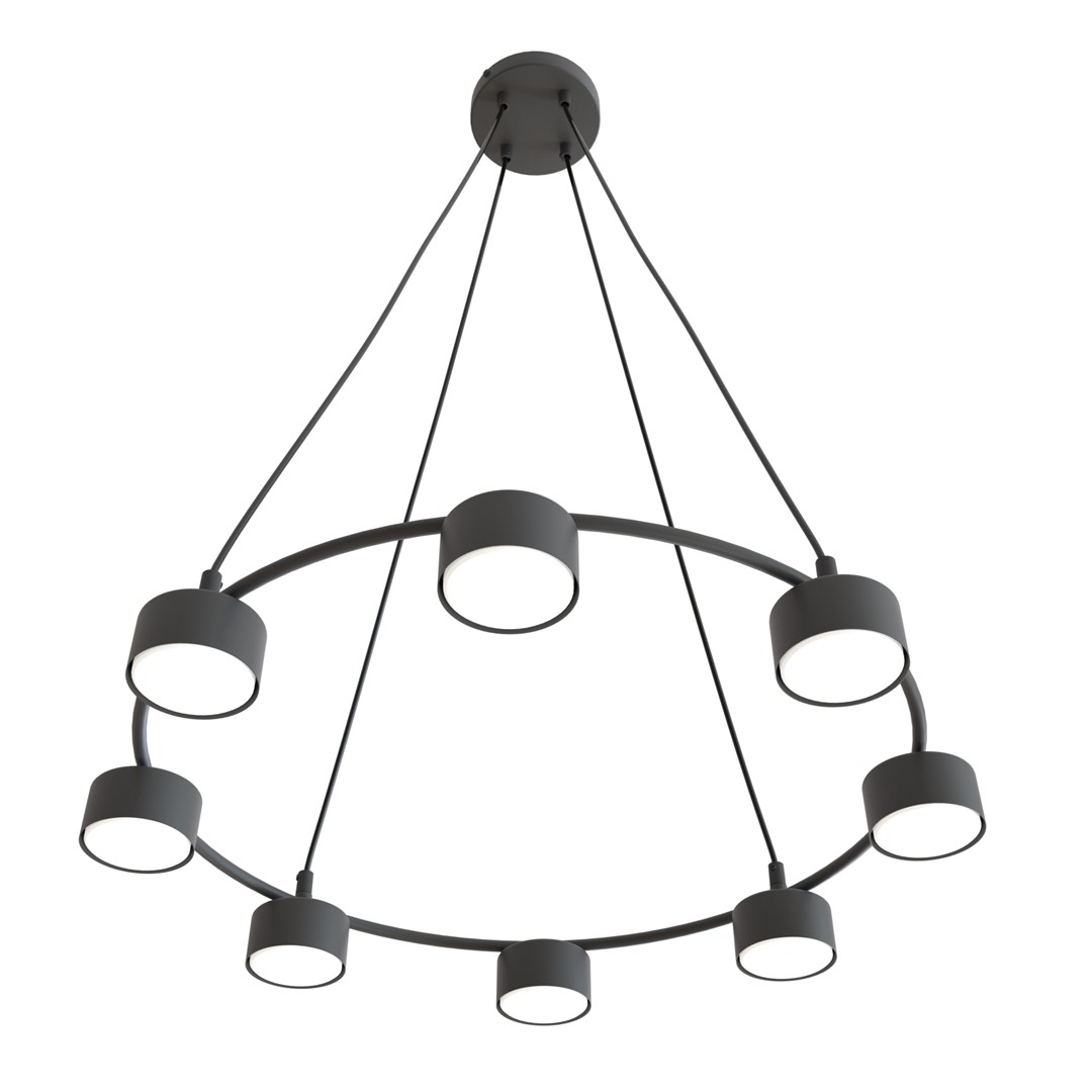 Starlit Ø64 Sort loftslampe Fra Emibig Lighting - Et minimalistisk vedhæng med et moderne design, der fascinerer med sin elegante cirkulære form.