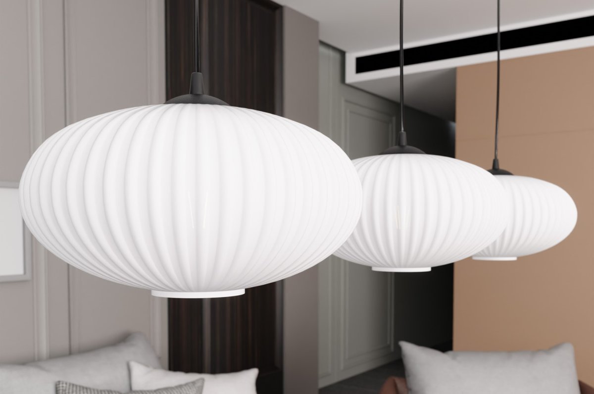 Coco 115cm Hvid loftslampe Fra Emibig Lighting - Coco loftlampen er en moderne pendel, der kombinerer elegance med funktionalitet.
