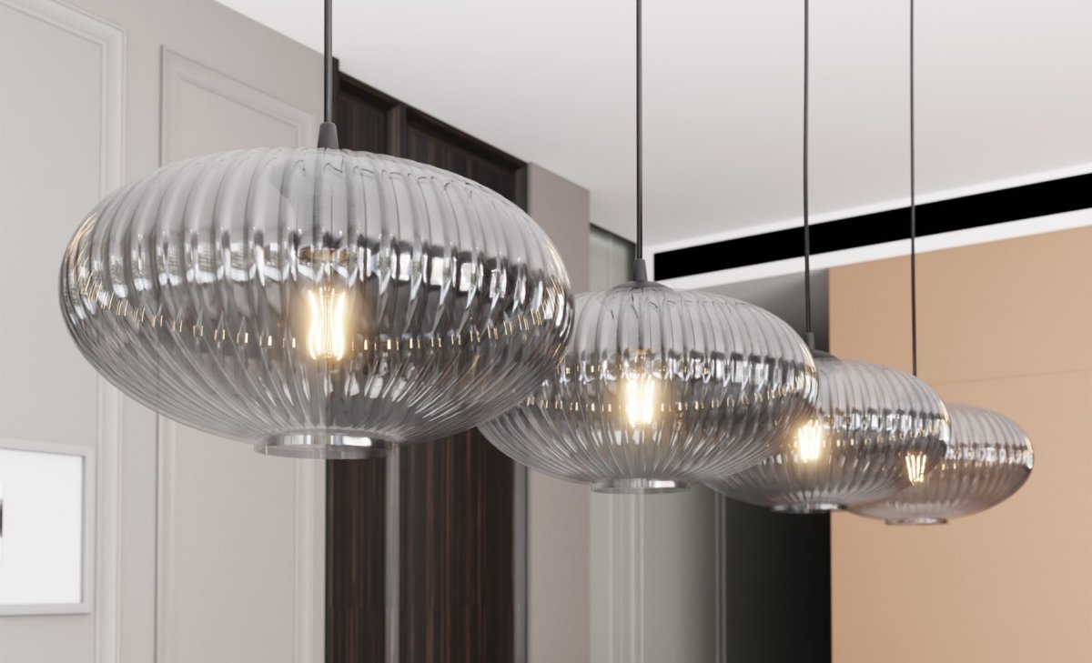 Coco 140cm Røgfarvet loftslampe Fra Emibig Lighting - Coco loftlampen er en moderne pendel, der kombinerer elegance med funktionalitet.