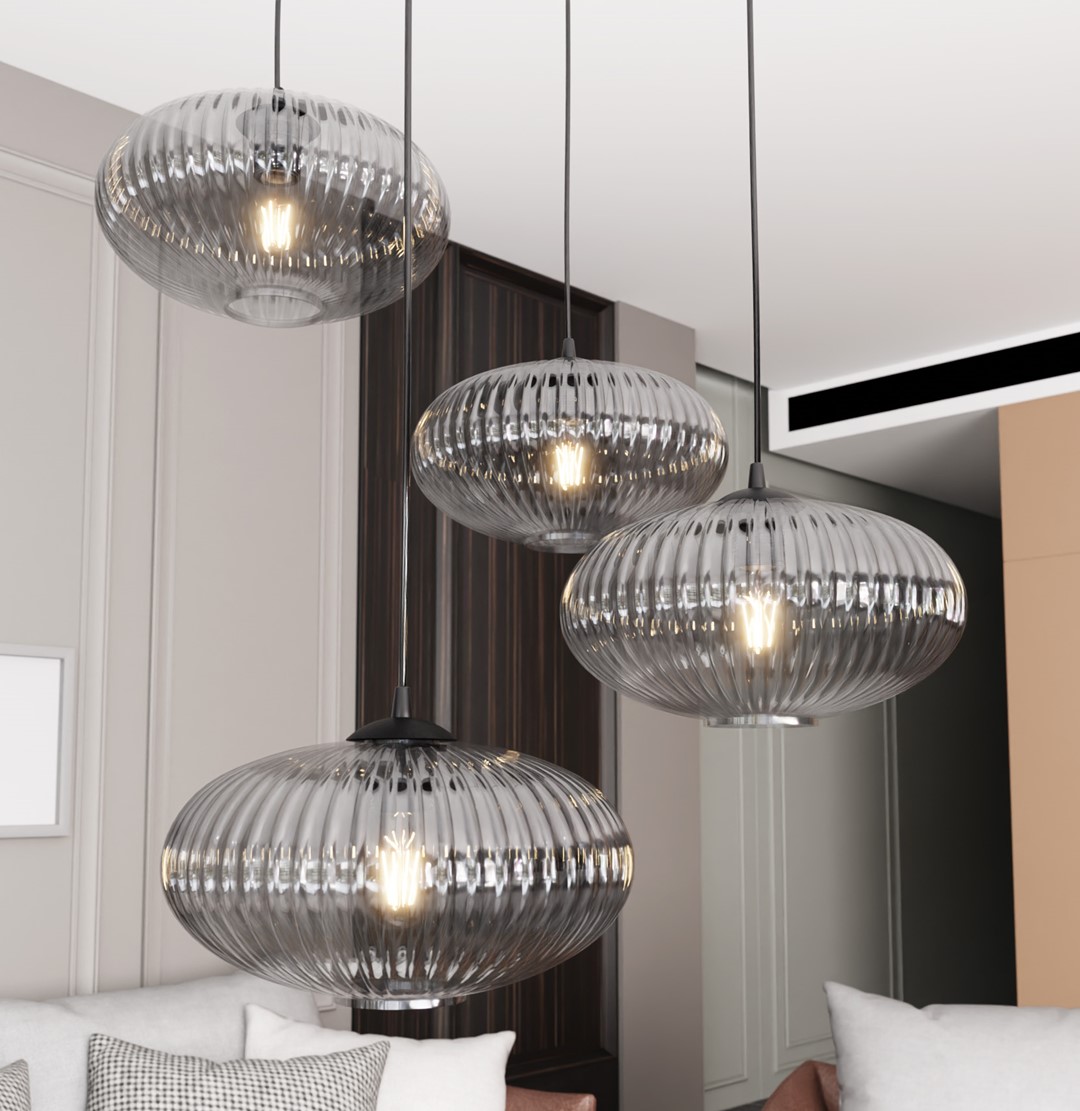 Coco Ø70 Røgfarvet loftslampe Fra Emibig Lighting - Coco loftlampen er en moderne pendel, der kombinerer elegance med funktionalitet.