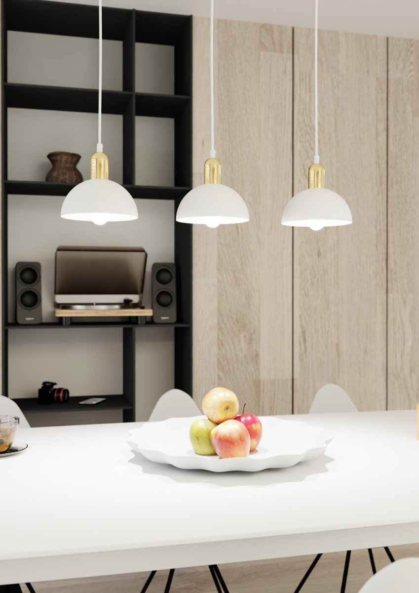 Moto 60cm Hvid loftslampe Fra Emibig Lighting - &ndash; Moto skaber en unik atmosf&aelig;re og et stilfuldt kontrastelement i rummet.