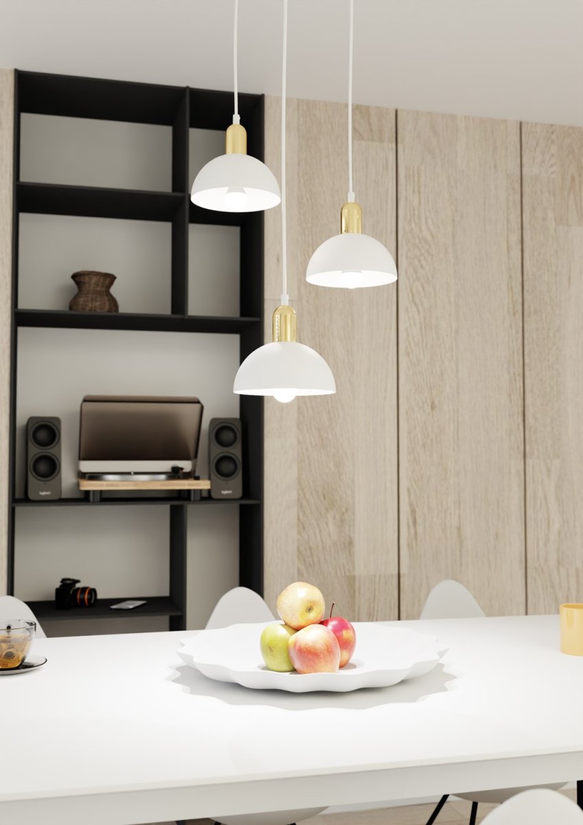 Moto Ø30 Hvid loftslampe Fra Emibig Lighting - &ndash; Moto skaber en unik atmosf&aelig;re og et stilfuldt kontrastelement i rummet.