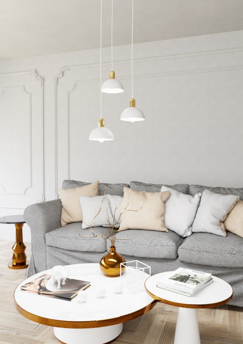 Moto Ø30 Hvid loftslampe Fra Emibig Lighting - &ndash; Moto skaber en unik atmosf&aelig;re og et stilfuldt kontrastelement i rummet.