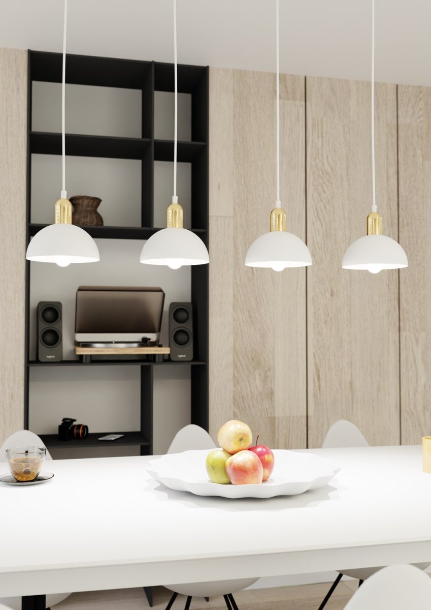 Moto 90cm Hvid loftslampe Fra Emibig Lighting - &ndash; Moto skaber en unik atmosf&aelig;re og et stilfuldt kontrastelement i rummet.