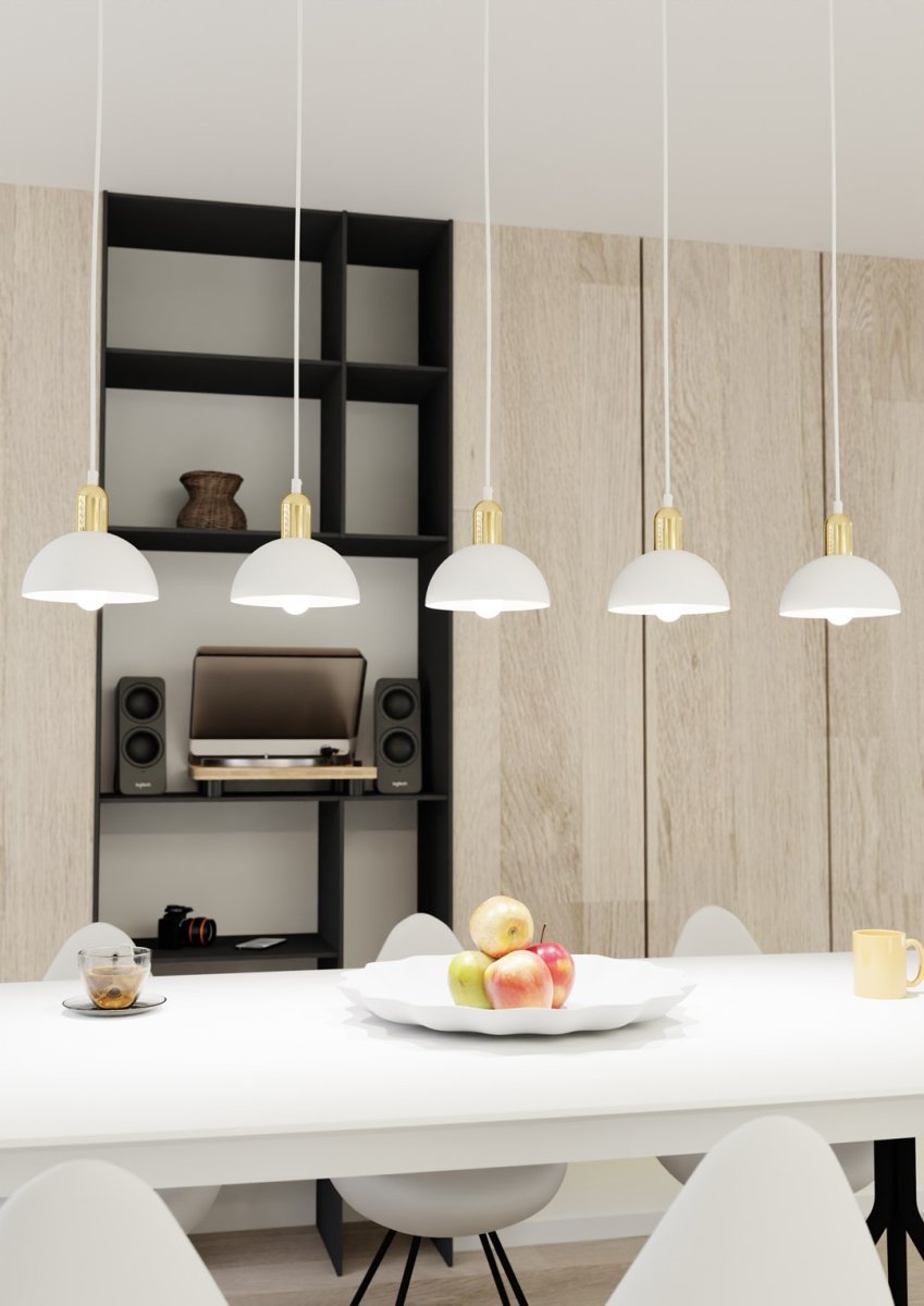 Moto 116cm Hvid loftslampe Fra Emibig Lighting - &ndash; Moto skaber en unik atmosf&aelig;re og et stilfuldt kontrastelement i rummet.