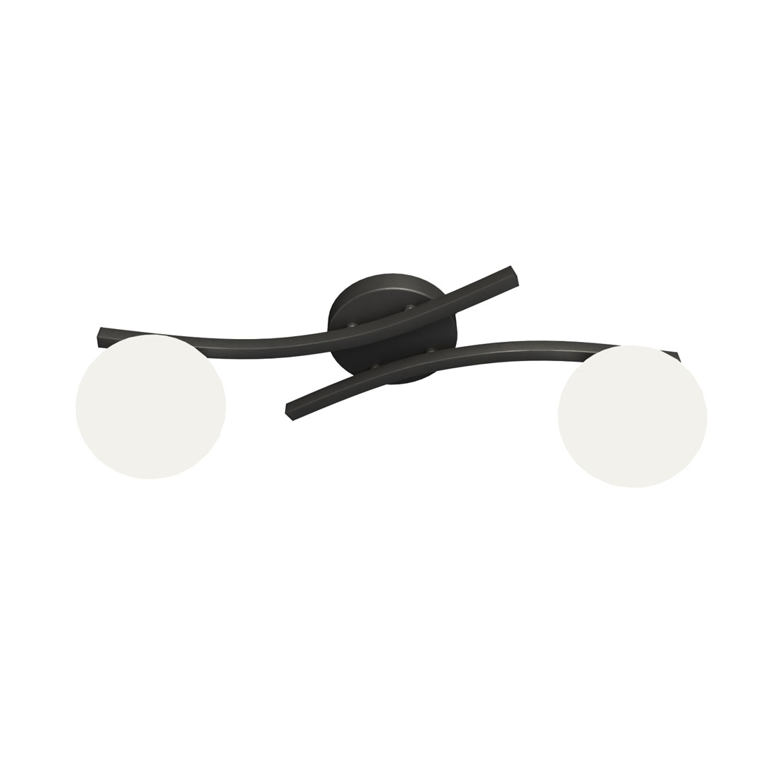 Opus 60cm Hvid plafond Fra Emibig Lighting - Den enkle form og opalglaskupler giver rummet en bl&oslash;dhed og lethed, mens lampen spreder et behageligt, diffust lys.